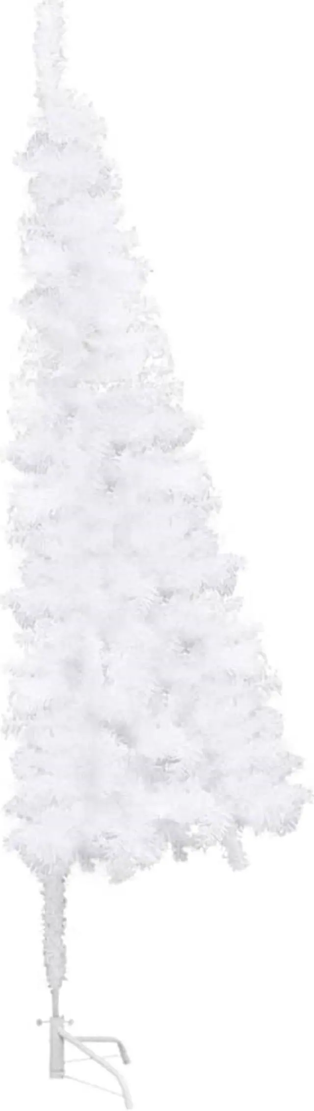 Alt view image 10 of 12 - vidaXL Christmas Tree Decoration Corner Artificial Tree with Stand White PVC