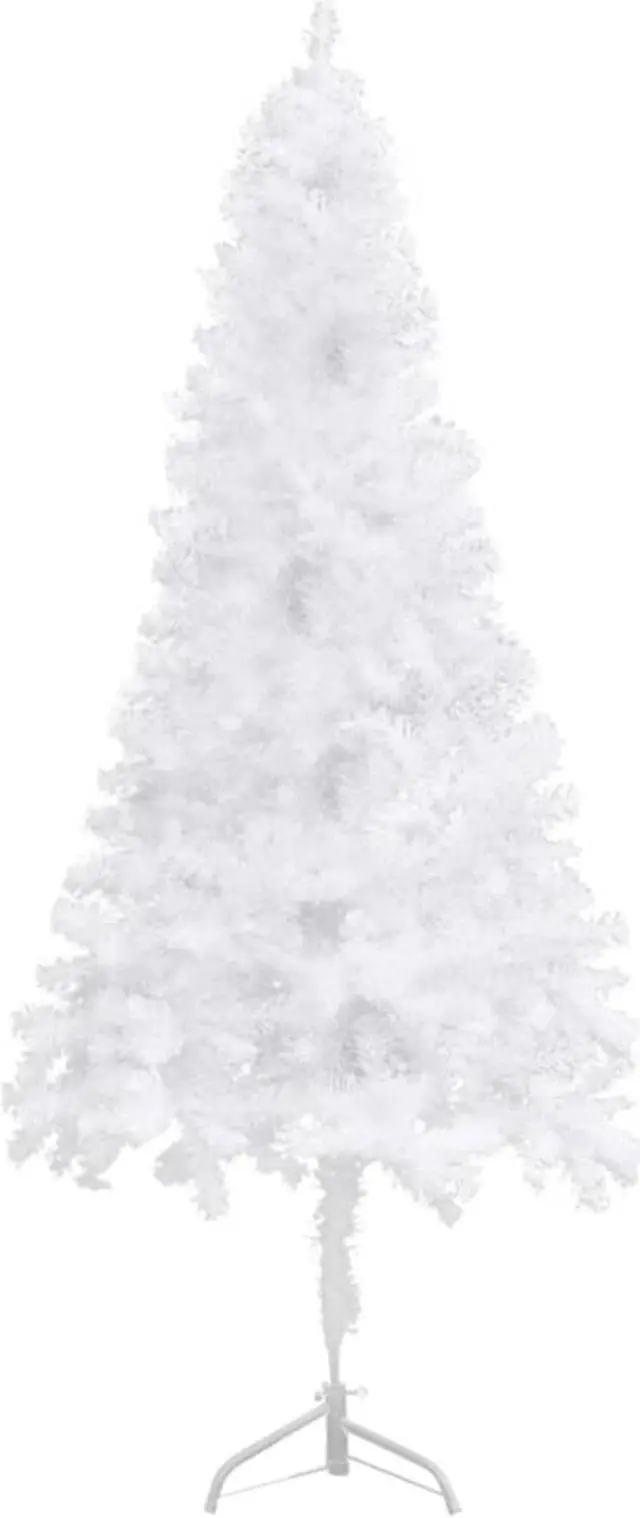 Alt view image 9 of 12 - vidaXL Christmas Tree Decoration Corner Artificial Tree with Stand White PVC
