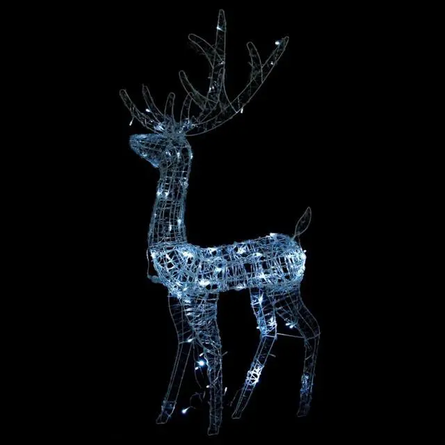 Alt view image 2 of 17 - vidaXL Reindeer Christmas Decoration LEDs Pre-Lit Christmas Lighting Cold White