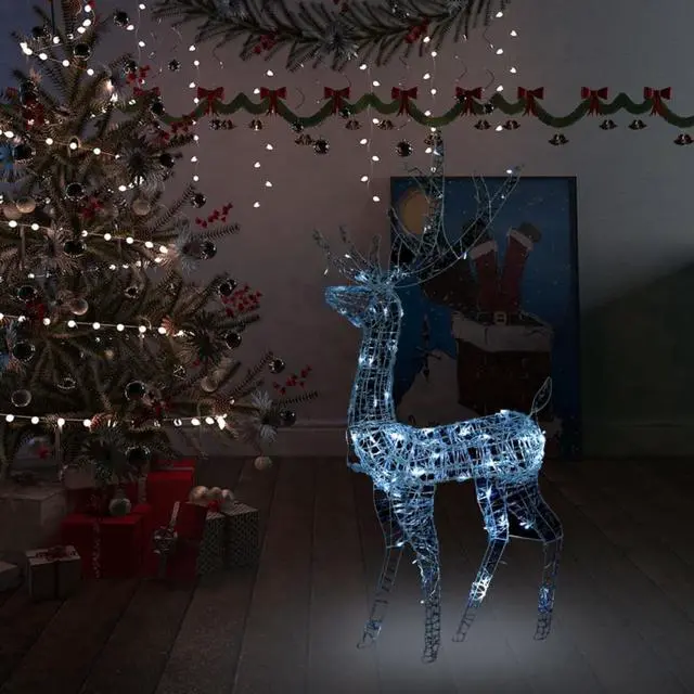 Main image of vidaXL Reindeer Christmas Decoration LEDs Pre-Lit Christmas Lighting Cold White