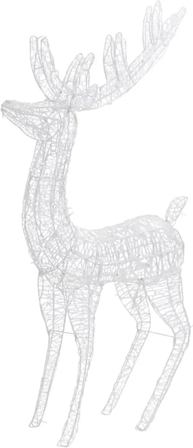 Alt view image 12 of 18 - vidaXL Reindeer Christmas Decoration LEDs Pre-Lit Christmas Lighting Cold White