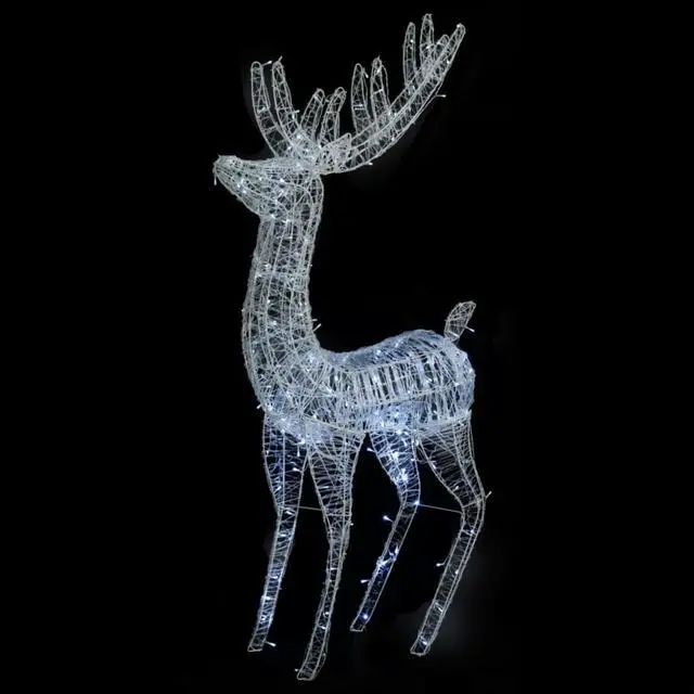 Alt view image 8 of 18 - vidaXL Reindeer Christmas Decoration LEDs Pre-Lit Christmas Lighting Cold White