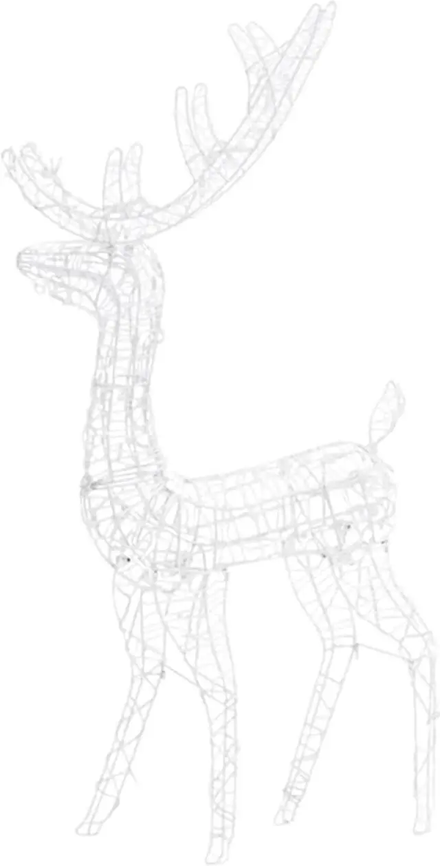 Alt view image 6 of 17 - vidaXL Acrylic Reindeer Family Christmas Decoration 300 LED Cold White