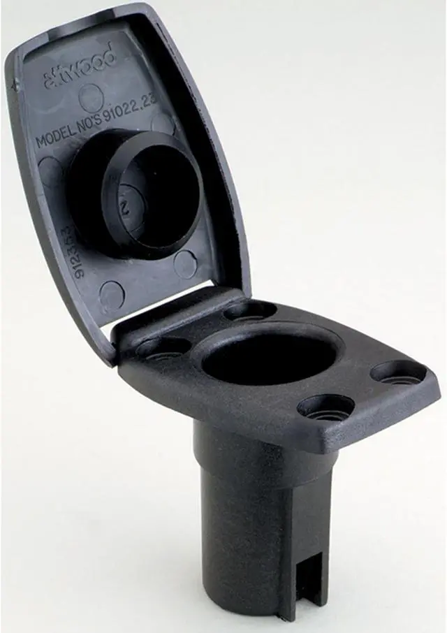Alt view image 6 of 9 - Attwood Oval 2-Pin Base f/Angled Pole - Black
