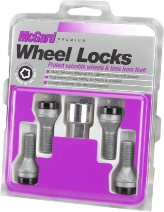 Alt view image 11 of 16 - McGard 27305 Chrome/Black Bolt Style Cone Seat Wheel Lock Set (M14 x 1.5)