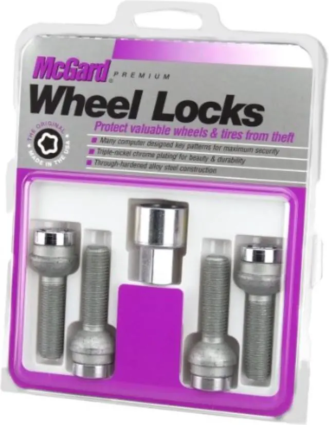 Alt view image 12 of 18 - McGard 28018 Chrome Bolt Style Radius Seat Lock Bolt Set (M14 x 1.5)