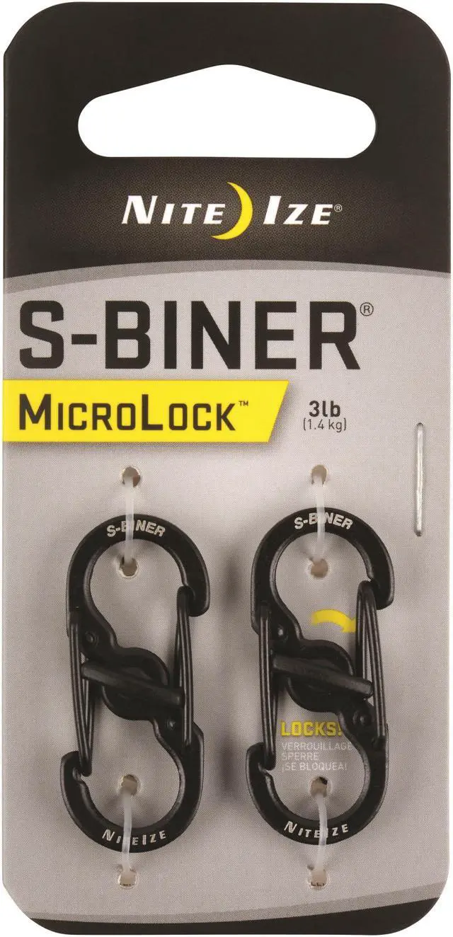 Alt view image 10 of 11 - NITE IZE LSBM-01-2R3 Locking Carabiner,1-2/5 In.,Steel,Black