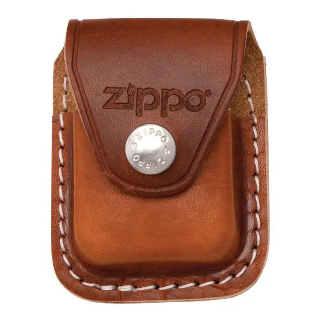 Alt view image 8 of 9 - Zippo ZO17020 Lighter Lighter Pouch Brown Leather Attaches To Belt W/ Clip Light
