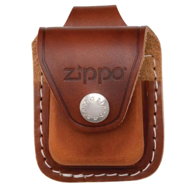 Alt view image 13 of 14 - Zippo ZO17040 Lighter Lighter Pouch Brown Leather Attaches To Belt W/ Loop These