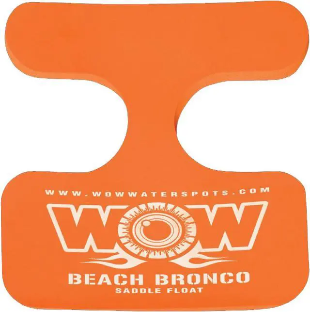 Alt view image 5 of 5 - WOW Watersports 1 Person Soft Foam Beach Bronco Swimming Pool Saddle, Orange