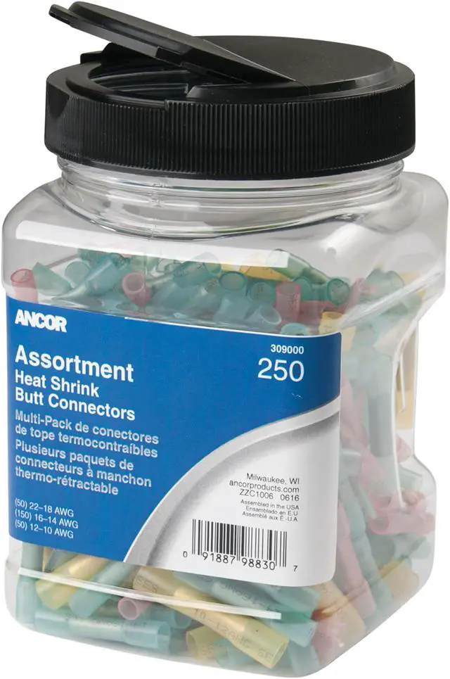 Alt view image 5 of 8 - ANCOR HEAT SHRINK BUTT CONNECTOR MULTI PACK 250 PK