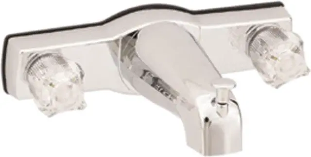Main image of Empire Brass U-YJW68-OFS RV Tub/Shower Diverter With Crystal Handles, Offset Shanks And Shower Head - 8", Chrome