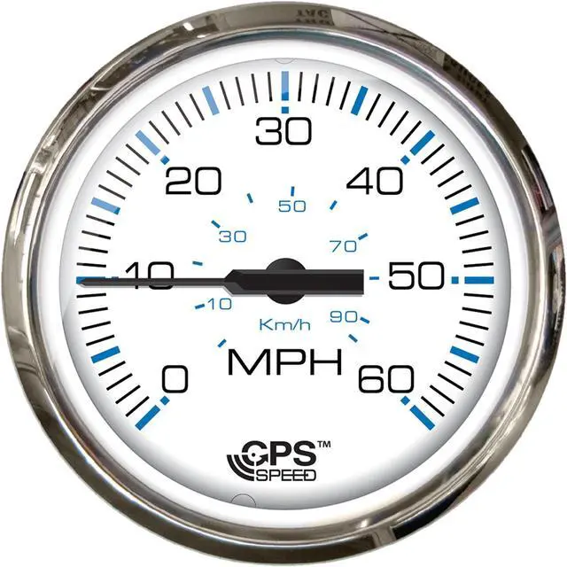 Main image of Faria 33850 Chesapeake Tachometer Gauge Gas with JE Outboard - White SS, 4"