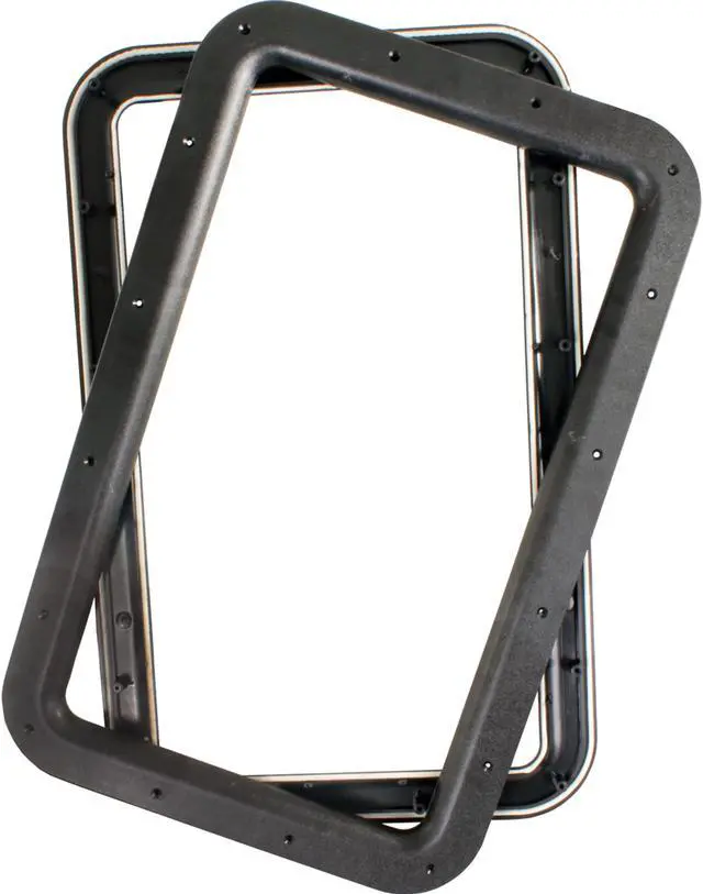 Main image of JR Products 11021 Deluxe RV Entry Door Window Frame Set - Black