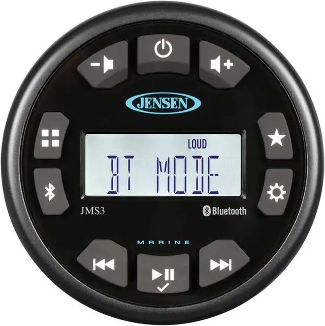 Alt view image 4 of 5 - JENSEN 3" JMS3RTL Bluetooth AM/FM/WB/USB Waterproof Stereo - Black