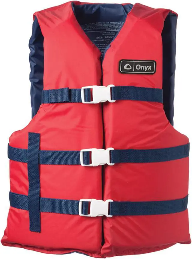 Alt view image 2 of 2 - Onyx Nylon General Purpose Life Jacket - Adult Oversize - Red