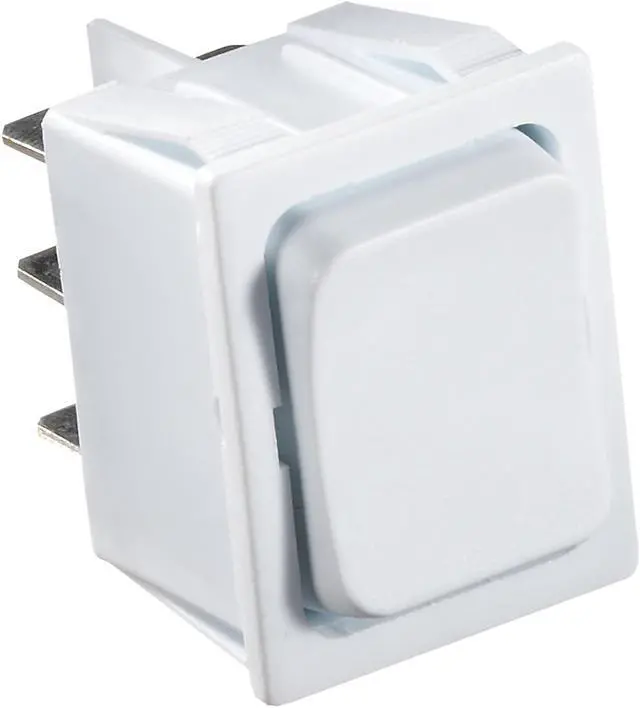 Main image of RV Designer S475 DC Rocker Switch 5 Amp - White, Mom On/Off/Mom On DPDT