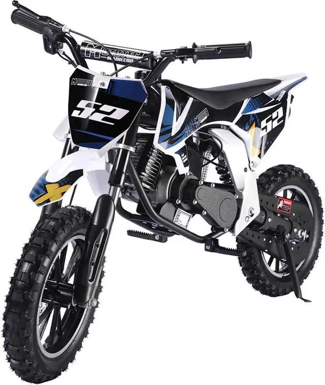Alt view image 3 of 11 - Warrior 52cc 2-Stroke Kids Gas Dirt Bike Black