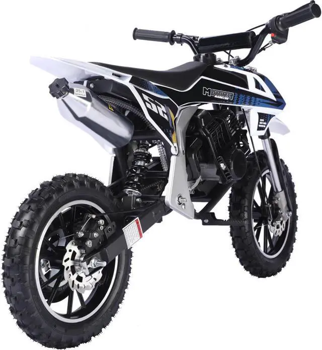 Alt view image 5 of 11 - Warrior 52cc 2-Stroke Kids Gas Dirt Bike Black