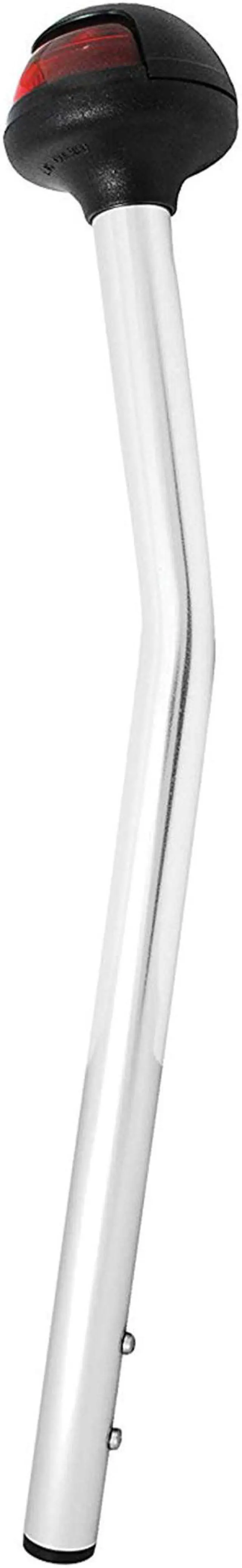 Alt view image 2 of 6 - Attwood Lightarmor Bi-Color Navigation Pole Light W/Task Light - Straight - 10"