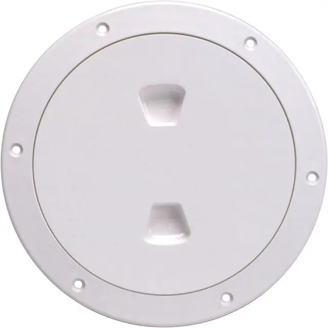 Alt view image 5 of 7 - Beckson 4" Smooth Center Screw-Out Deck Plate - White