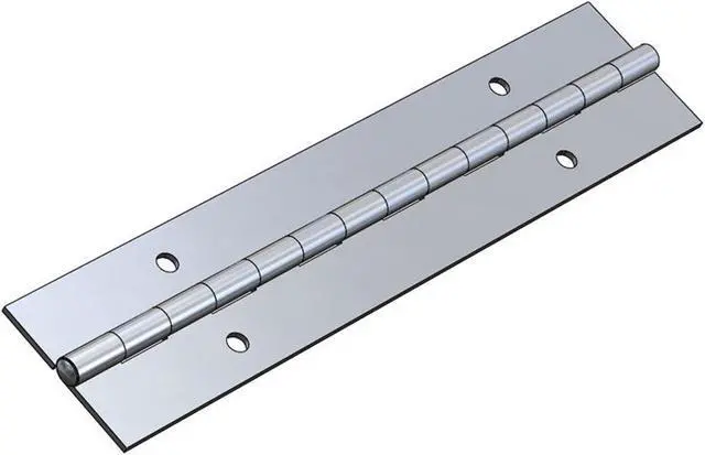 Main image of TACO Marine H14-0114A72-1 Annealed, Stainless Steel Piano Hinge, 1-1/4"W x .040" AWG x 72"L, Ret. Pkg.