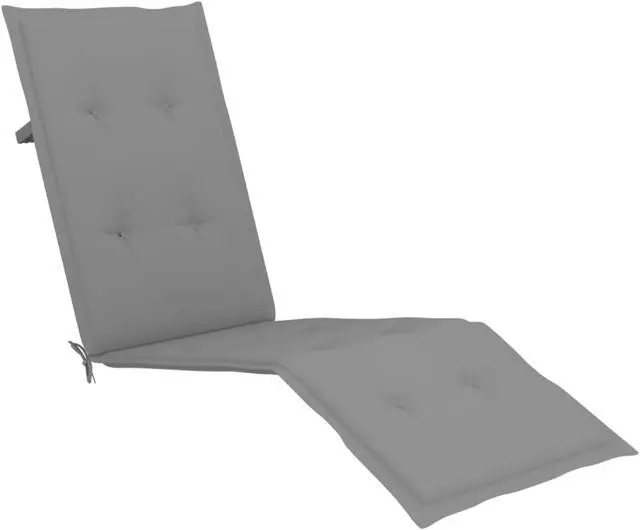 Alt view image 8 of 14 - vidaXL Chair Cushion Outdoor Water Repellent Deck Chair Seat Cushion Pad Gray