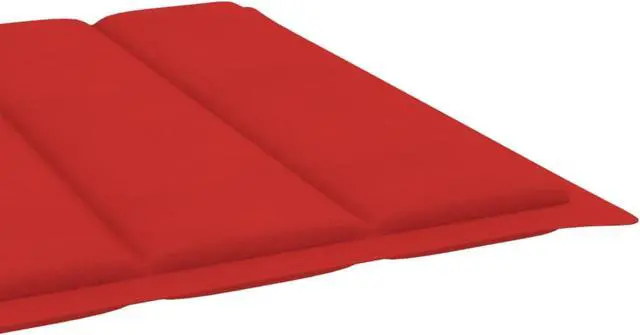 Alt view image 10 of 16 - vidaXL Sun Lounger Cushion Red 78.7"x23.6"x1.2" Fabric