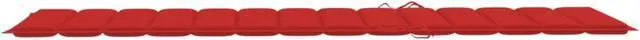 Alt view image 7 of 17 - vidaXL Patio Cushion Outdoor Garden Sun Lounger Chair Cushion Red Oxford Fabric