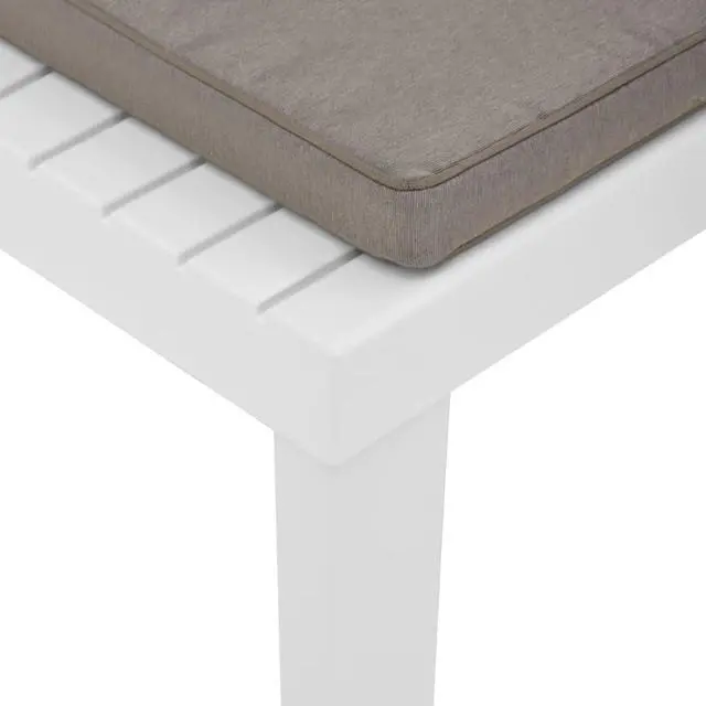 Alt view image 5 of 13 - vidaXL Garden Lounge Chair with Cushion Plastic White