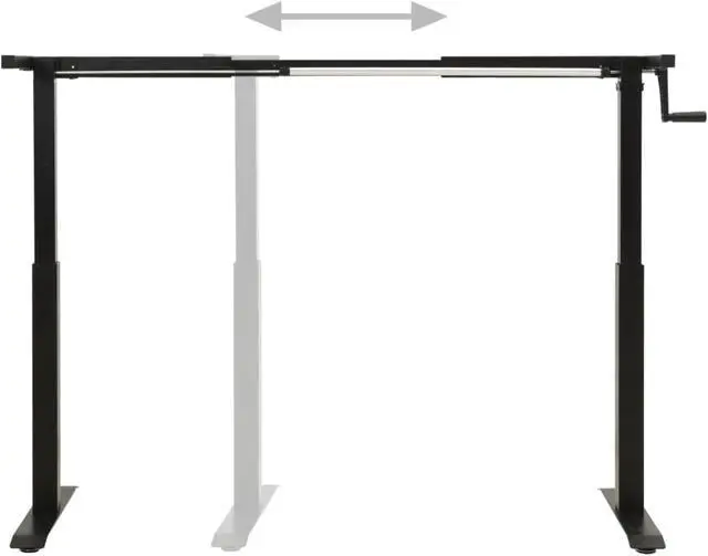 Alt view image 9 of 12 - vidaXL Standing Desk Frame Adjustable Legs Computer Desk Base for Home Office