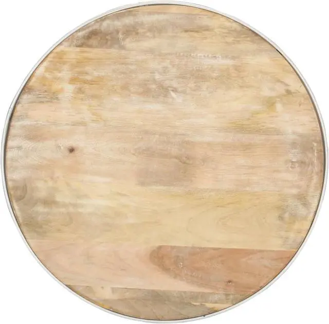 Alt view image 3 of 13 - vidaXL Coffee Table White 26.8"x26.8"x14.2" Solid Mango Wood