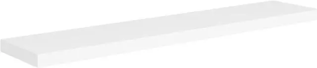Alt view image 2 of 10 - vidaXL Floating Wall Shelves 2 pcs White 47.2"x9.3"x1.5" MDF