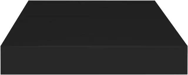 Alt view image 4 of 11 - vidaXL Floating Wall Shelf Black 15.7"x9.1"x1.5" MDF