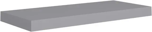 Alt view image 4 of 12 - vidaXL Floating Wall Shelves 4 pcs Gray 23.6"x9.3"x1.5" MDF