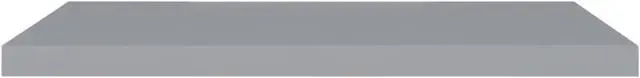 Alt view image 4 of 10 - vidaXL Floating Wall Shelves 2 pcs Gray 35.4"x9.3"x1.5" MDF