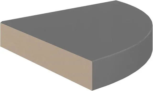 Alt view image 2 of 10 - vidaXL Floating Corner Shelf High Gloss Gray 9.8"x9.8"x1.5" MDF