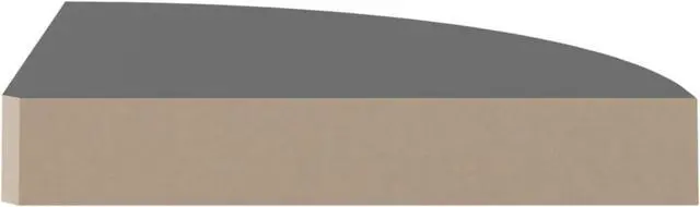 Alt view image 3 of 10 - vidaXL Floating Corner Shelf High Gloss Gray 9.8"x9.8"x1.5" MDF
