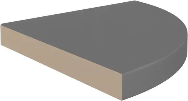 Alt view image 5 of 12 - vidaXL Floating Corner Shelves 2 pcs High Gloss Gray 13.8"x13.8"x1.5" MDF