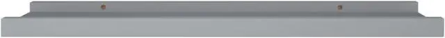 Alt view image 3 of 11 - vidaXL Picture Frame Ledge Shelves 2 pcs Gray 23.6"x3.5"x1.2" MDF