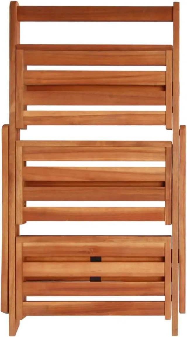 Alt view image 3 of 12 - vidaXL 3-Tier Plant Stand 19.7"x24.8"x31.5" Solid Acacia Wood