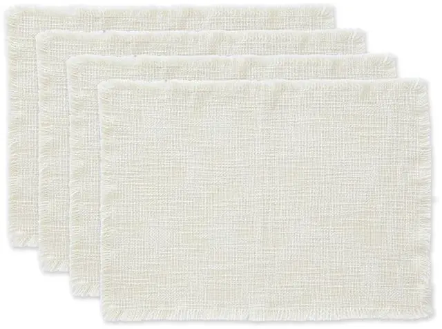 Main image of DII Cream Sugar Basket Fringe Placemat (Set of 4)