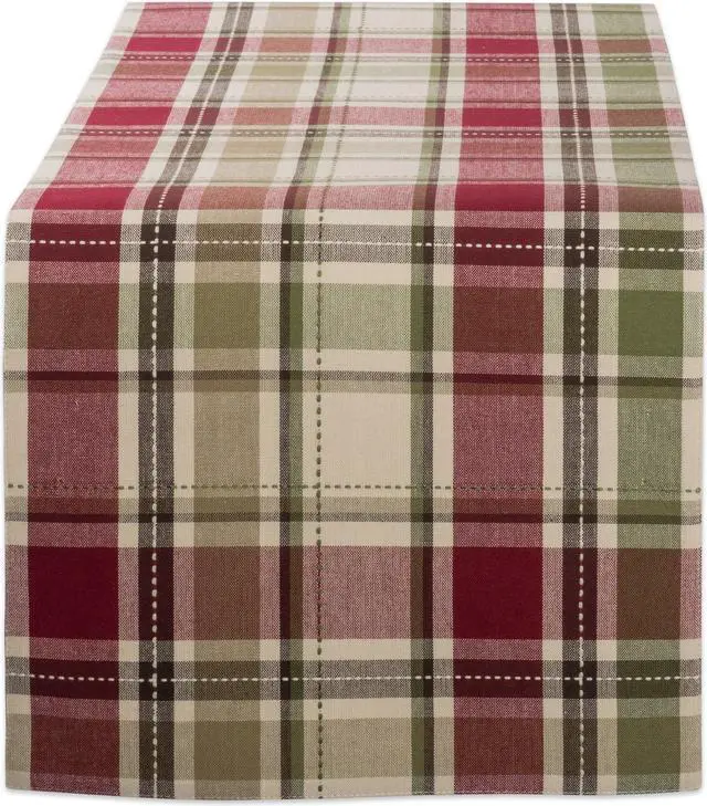 Main image of DII Homespun Plaid Table Runner 13x108