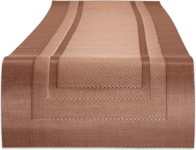 Main image of DII Cinnamon PVC Doubleframe Table Runner 14x72