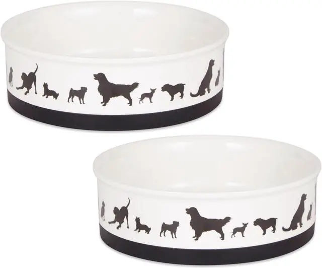 Main image of DII Pet Bowl Dog Show Large 7.5Dx2.4H (Set of 2)
