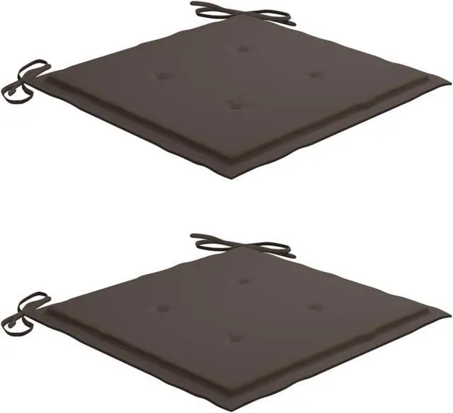 Alt view image 6 of 15 - vidaXL Garden Chair Cushions 2 pcs Taupe 50x50x4 cm Oxford Fabric
