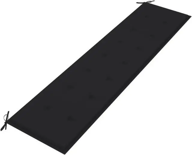 Alt view image 5 of 13 - vidaXL Garden Bench Cushion Black 200x50x4 cm Oxford Fabric