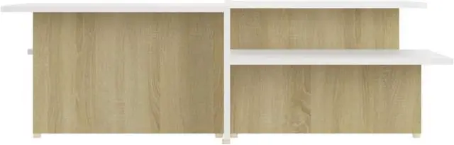 Alt view image 10 of 11 - vidaXL Coffee Tables 2 Pcs End Side Table Sonoma Oak and White Engineered Wood