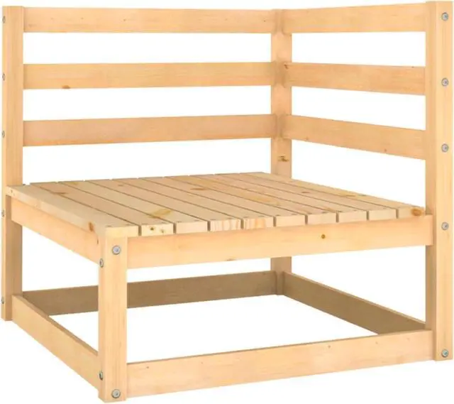 Alt view image 9 of 12 - vidaXL Patio Furniture Set 2 Piece Garden Sofa Set with Cushions Solid Wood Pine