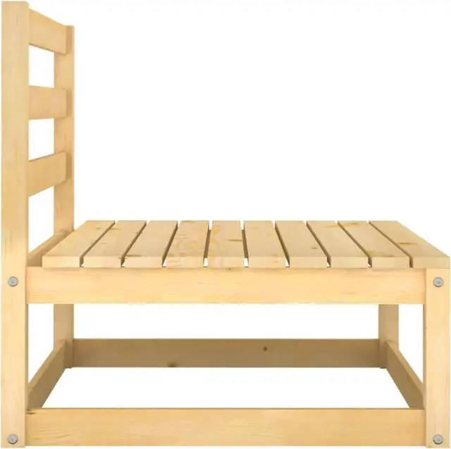 Alt view image 12 of 12 - vidaXL Patio Furniture Set 2 Piece Sectional Sofa with Cushions Solid Wood Pine